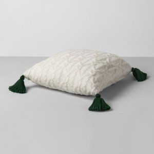 Hearth & Hand Magnolia- Cable Knit Tassle Pillow